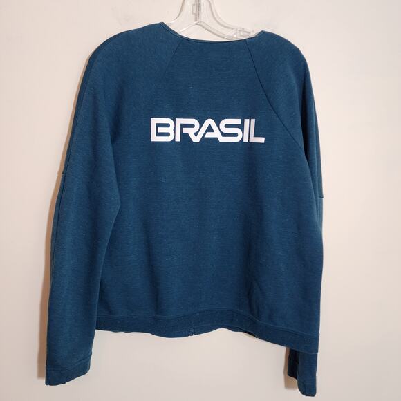 Nike Olympic sportswear teal tech fleece Brasil full zip front woman size Large - Picture 3 of 14